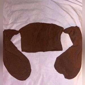 Target Chocolate Brown Crop Top